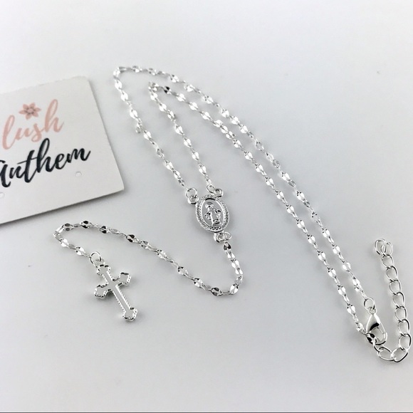 3 for $25⚡️rosary cross Mary necklace - Picture 8 of 8